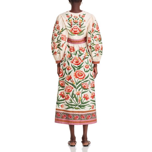 FARM Rio Ainika Floral Print Maxi Dress, Cream/Red, NWT ๐ง๐ท - Picture 4 of 16